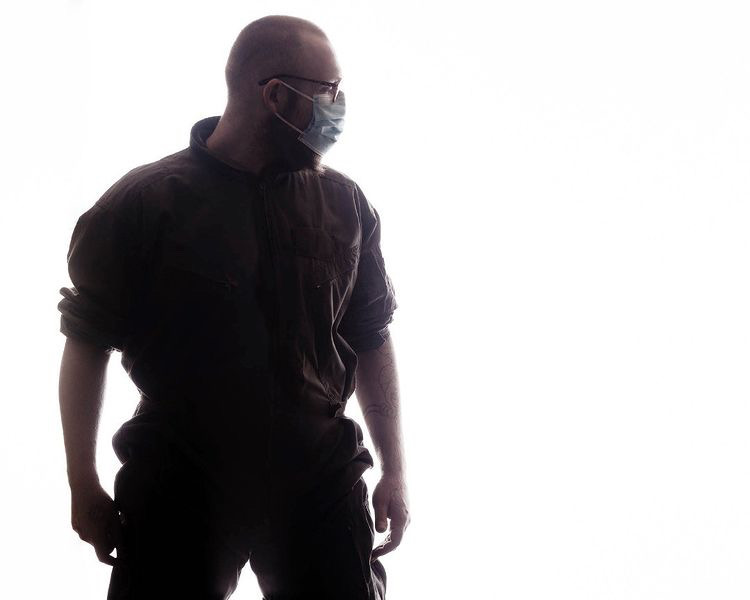 Moody Photo of Jax RF McAtee, behind the scenes of their short film MACKER'D, captured by photographer Leo Lam